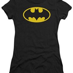 Camiseta de Batman Classic Logo Crop Sleeve Fitted Juniors T-Shirt, Small Marca Trevco