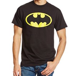 Camiseta de Batman DC Comics Men's Basic Logo T-Shirt, Black, Large Marca DC Comics