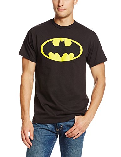 DC Comics Batman Logo T-Shirt - Men's Classic Black Cotton Tee With Superhero Design