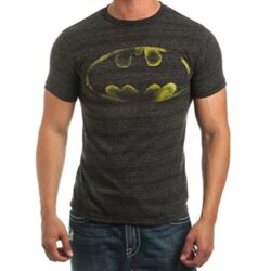 Camiseta de Batman Logo Adult Mens Soft Cotton/Poly Short Sleeve Tee (M) Marca DC Comics